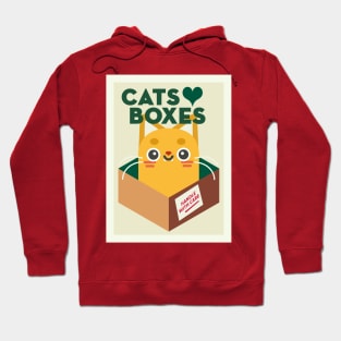 Cats love boxes Hoodie